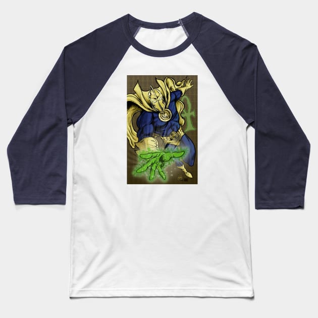 Doctor Fate Baseball T-Shirt by JohnnyGolden